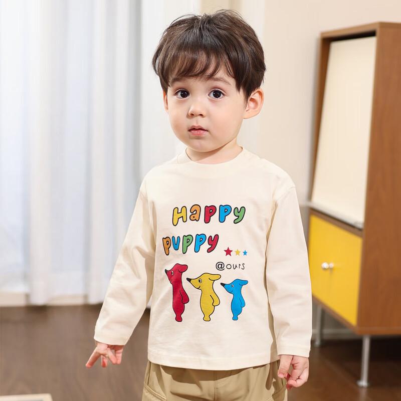 LUSON Boys  Cartoon Pure Cotton Long-Sleeve T-Shirt 110
