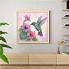 Flower Bird Glass Bead Full 11CT DIY Stamped Cross Stitch Kits for Adults Home Decor Printed Cross-Stitch Kits 14.04x14.04in