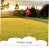 Sewroro Golf Green Flags, Practice Golf Flags with Numbered Targets, Set of 4, Red Nylon, for Grand Golf, Putting Practice, Outdoor Golf Training,