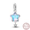 Charms Beads 925 Sterling Copper Pink Butterfly Luminous Firefly Chameleon Heart Charm Fit Original Bracelet DIY Holiday Zircon