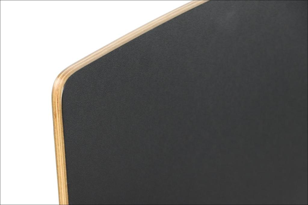 Black plywood chair with stainless steel frame. Model WERDI B