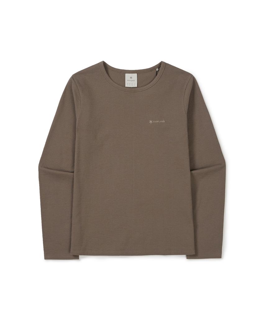 SNOWPEAK APPAREL Ribbed Women'S Long Sleeve T-Shirt (S26Swftl39) Brown