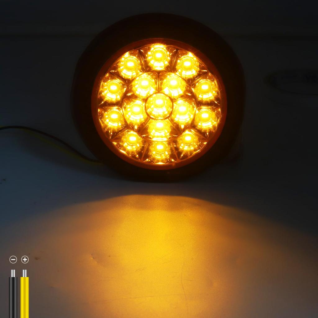 Ygmylandbb LED Truck Tail Trailer Tail with Turn Universal Round for and Set of 2 Lamps, Lights, 12V/24V Compatible, Signals, Shape, Trucks, Trailers,