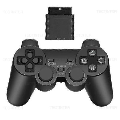 Controle Sem Fio PS2 com Vibração Dual Shock - Gamepad USB/Bluetooth para PlayStation 2/PC (Design Transparente + Alcance de 10m)_CD menos