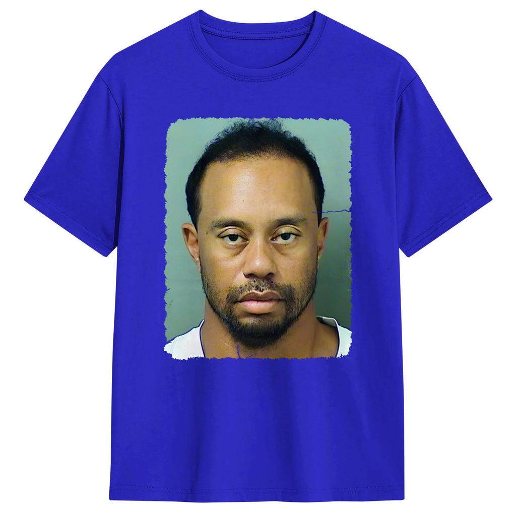Unisexs TShirt Mugshot Tigers WWoods TShirts Hip Hop Summer Tees Streetwear Cotton Clothes Plus Size 6XL