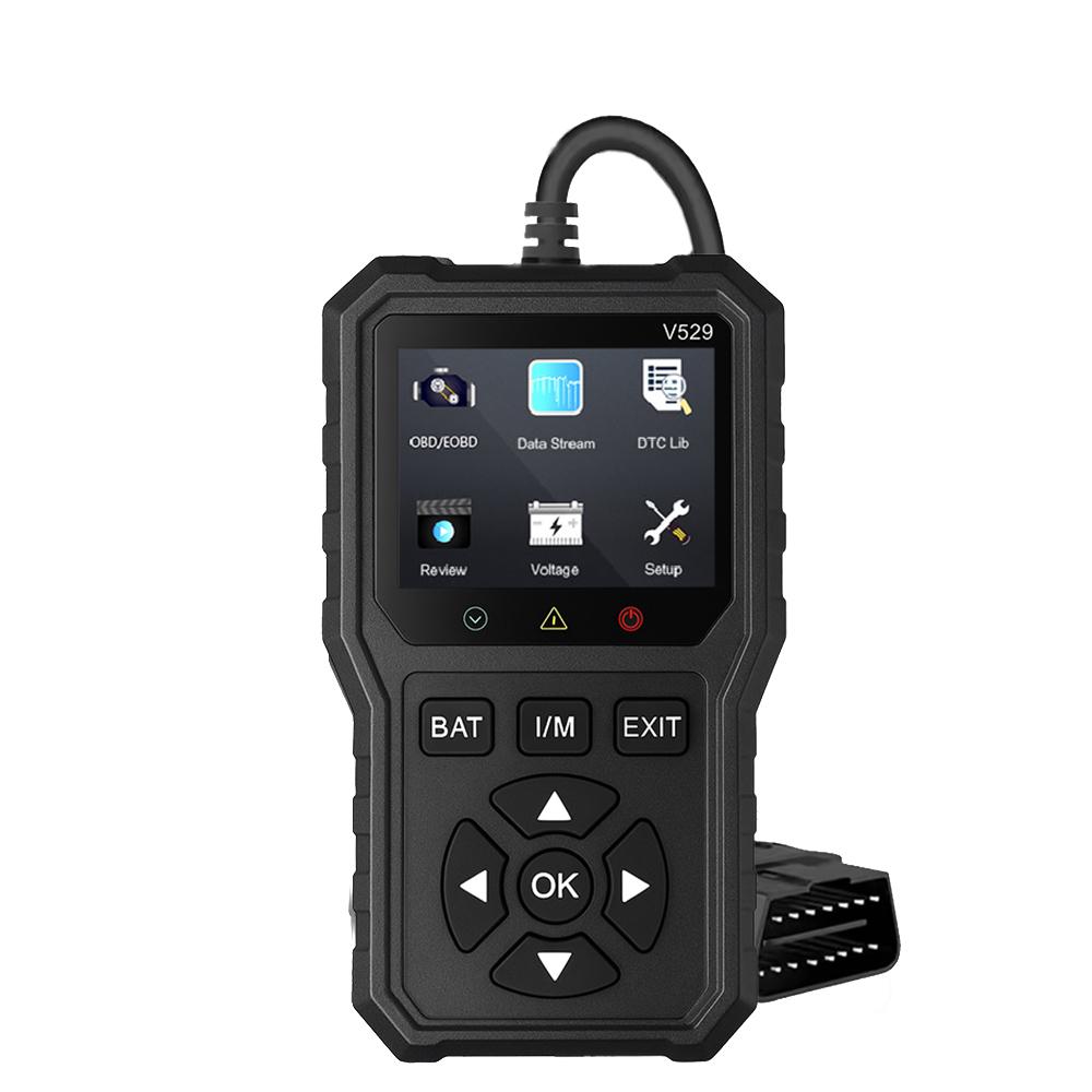 2025 New Car OBD2 Scanner Diagnostic Tool Code Reader Full OBDII Diagnostic FOXSUR V529 Battery Voltage Test Real time Data