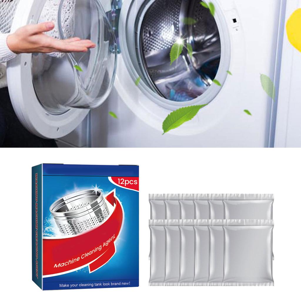 12PCS Powerful Washing Machine Cleaner Removes Limescale and Odors Easy to Use Freshener