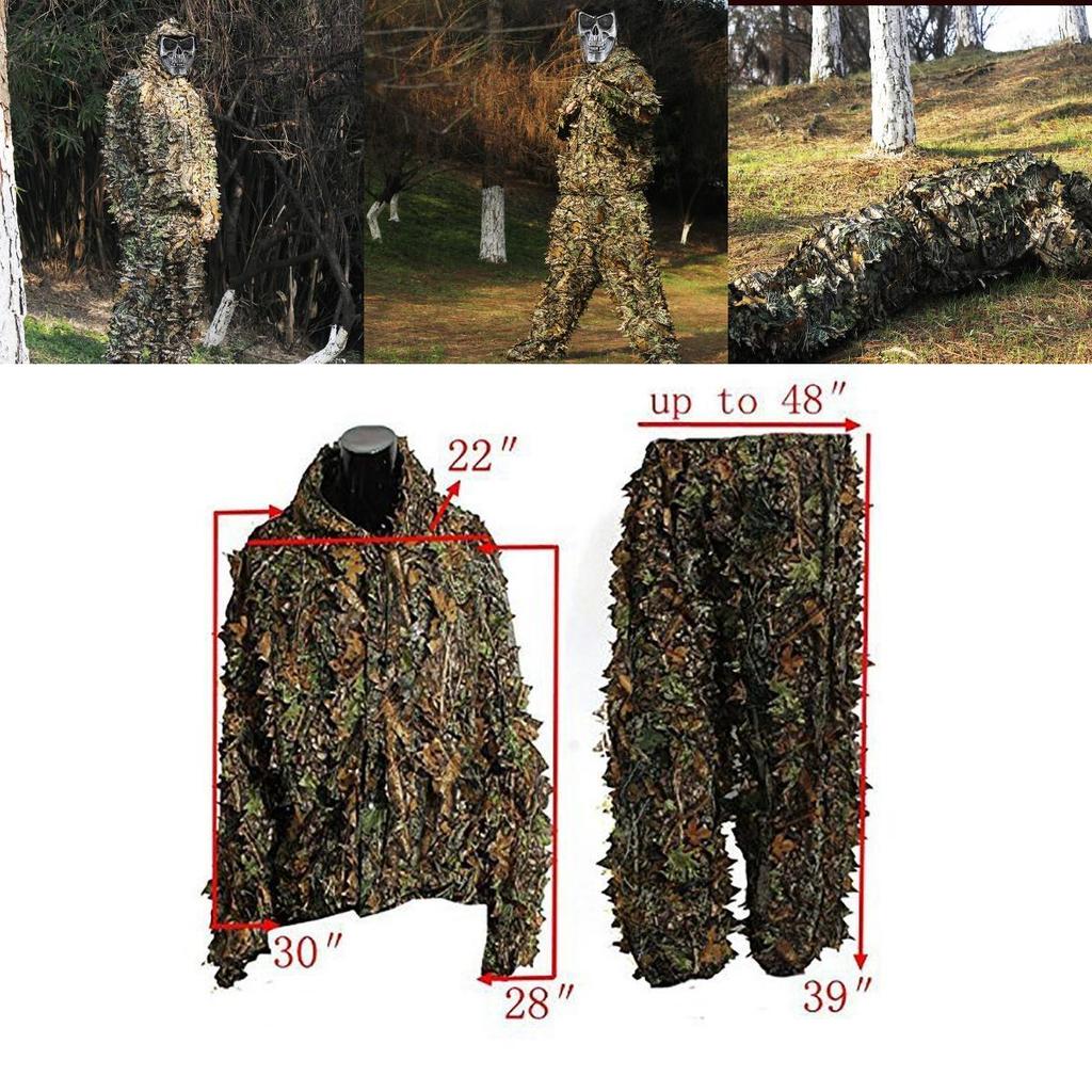 Premium Jagd Tarn Ghillie Anzug 3D Camo Kleidung für Dschungel Militärtraining Scharfschütze