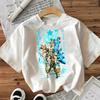 Jojo Bizarre Adventure Steel Ball Run Maglietta Unisex Cotone Alta Qualità Y2k Top T-shirt Street Paste Psichedelico Anime Anni 2000