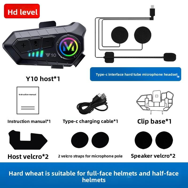 

Motorcycle Helmet Bluetooth Earbuds With Waterproof Design And Protocol For Riders Black A