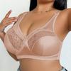Europejski Amerykański Styl Hot‑Girl Biustonosz Plus Size, Bez fiszbinów Seksowny Koronkowy Głęboki Dekolt Push‑Up Damska Bielizna Biustonosz