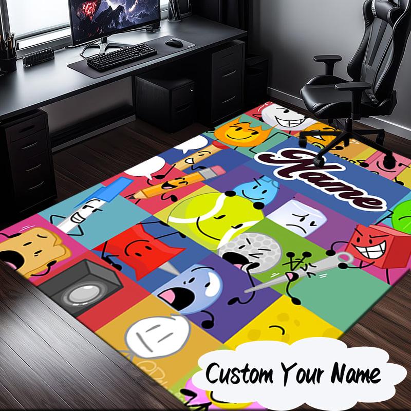 Custom Name Colorful Dream Island Carpet, Chair Rug,Area Rug for Office Bedroom living rooms bedroom, Doormat decor Christmas fan gifts