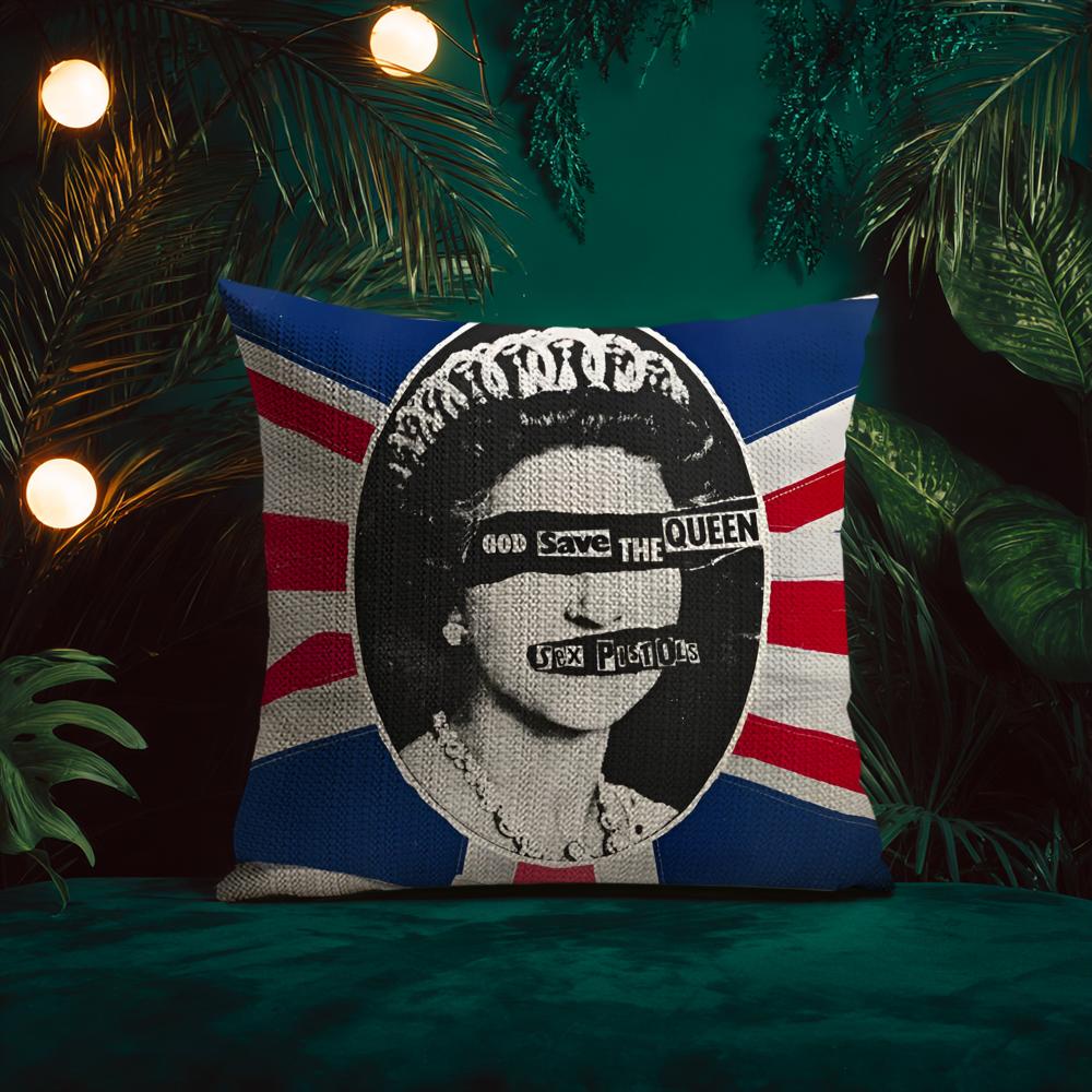 The Queen Fashionable And Luxurious Design Cushion Cover Silky elegant Comfort Sofa Bed Invisible zipper Beach pillowcase