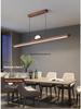 Zen Designer Tea Room Chandelier with Black Walnut and Copper
