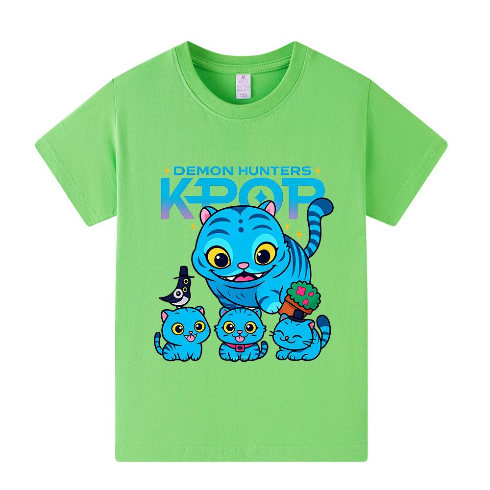 Kpop Demon Slayer Group Kids' Short Sleeve T-Shirt
