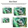 Anime Swordsman Area Rug, Green Wind Theme Non-slip Floor Mat,Decorative Carpet for Gaming Room Bedroom,Washable Home Decor Gift