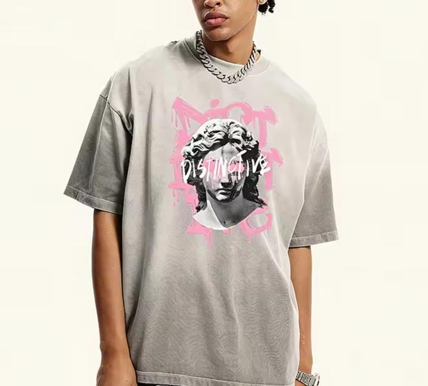 Graffiti Art Greek Sculpture T- Relaxed Fit Retro Harajuku Hip Hop Unisex T-Shirt XL