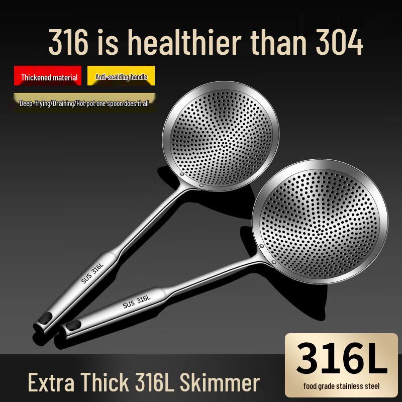 Zhaoran 304 Food Grade Stainless Steel Skimmer Ladle