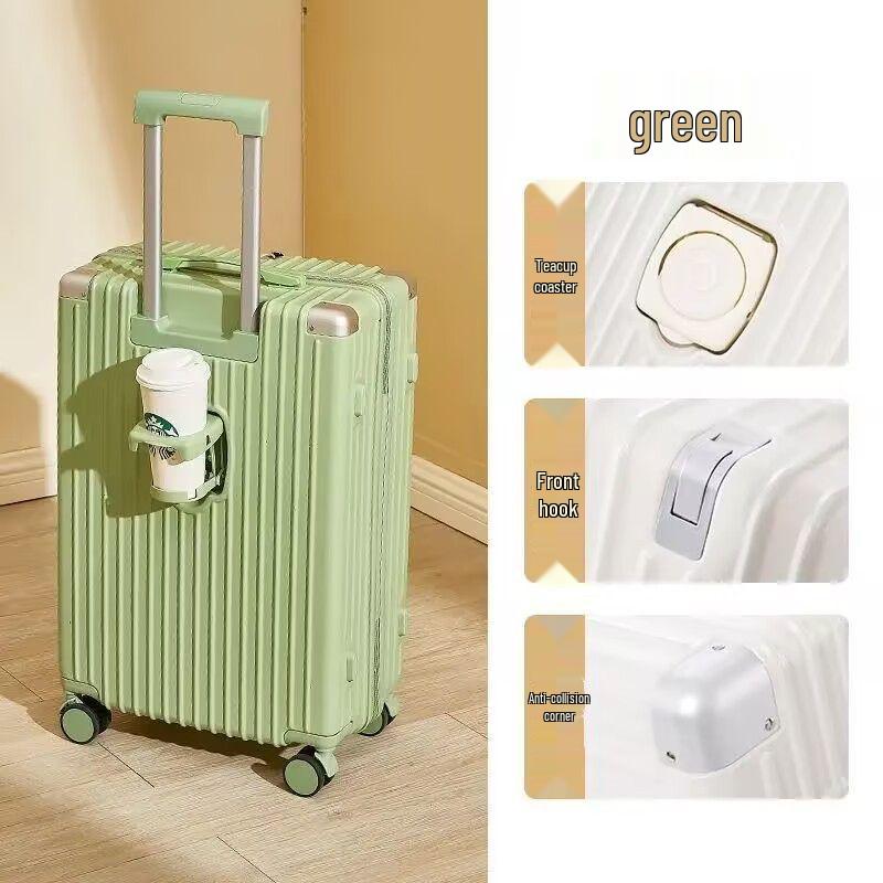 Sturdy Durable Fashionable Trolley Case: Large Capacity Suitcase with Universal Wheels & Combination Lock