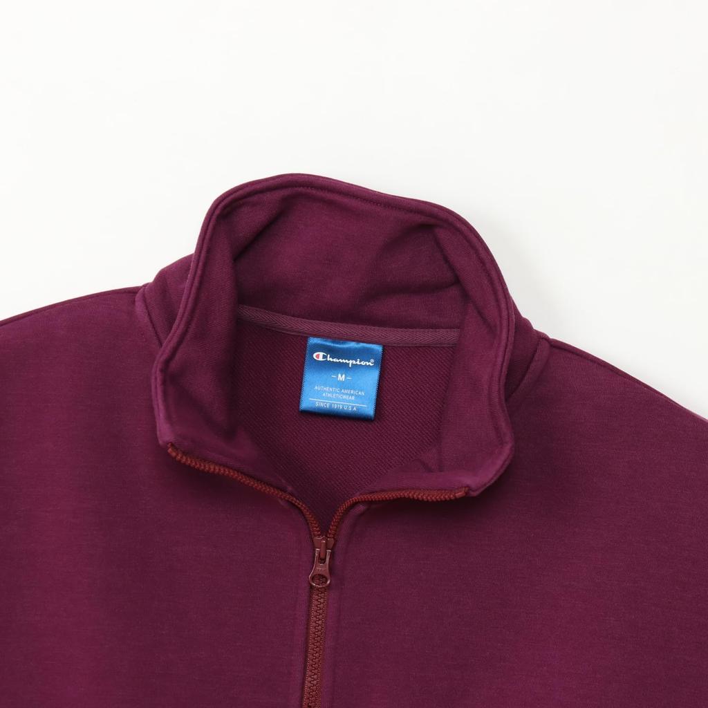 Champion Long Sleeve Relax Script Terry T-Shirt, Fit, Stretch, Quick-Drying, Logo, Techweave(R) Half-Zip Sweatshirt, CW-AS004-929-L