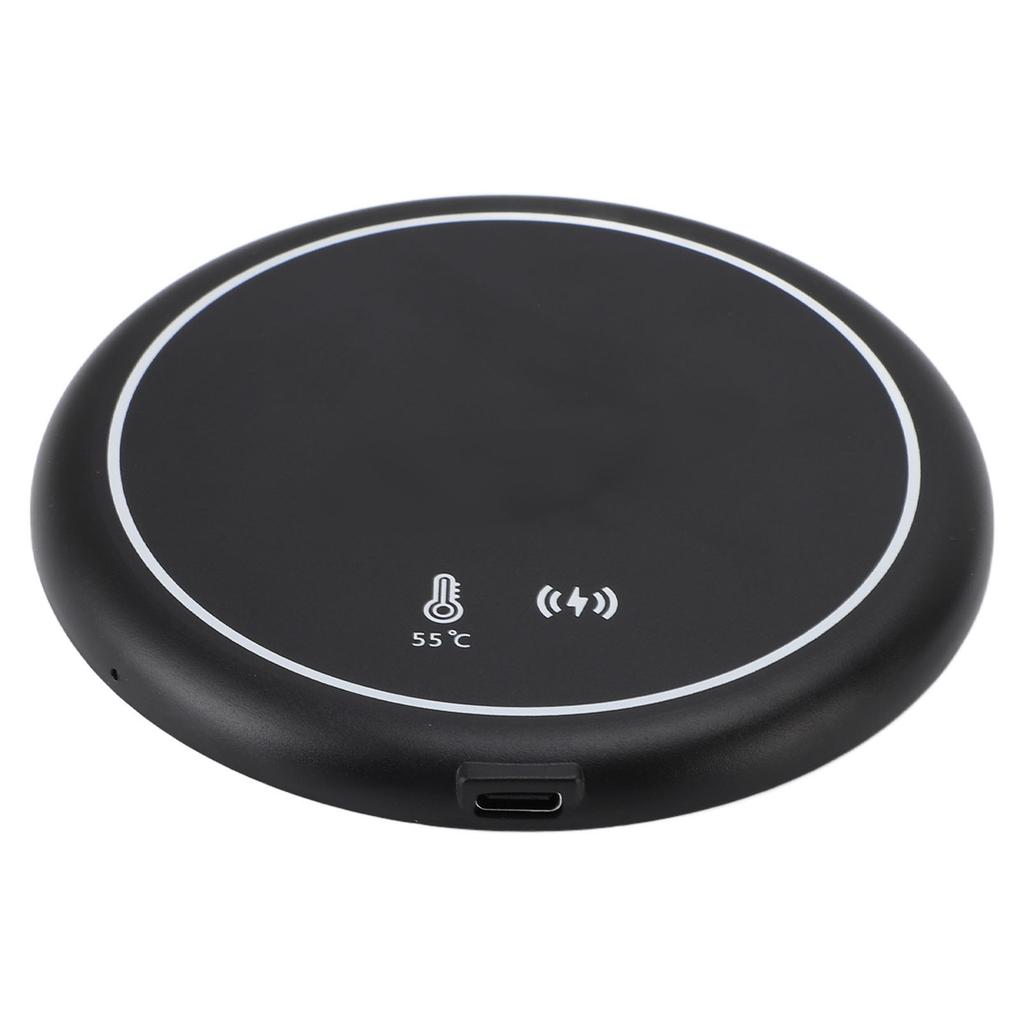 Cup Warmer Constant Temperature Heating Mug Warmer with Wireless Charger Mirror for Home Travel