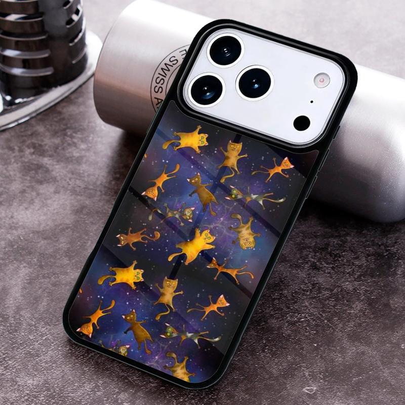 

Space Happy Cats Phone Case For iPhone 17,16e,15,14,13,12,11,Mini,Pro,MAX soft Silicone Cover iPhone 15 Pro