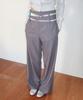 M.M.M Double Loops Wide Slacks_Gray