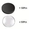50Sets DIY Magnets Glass Ceramic Ferrite Magnet with Adhesive Backing and Transparent Clear Glass Cabochons for Craft Fridge