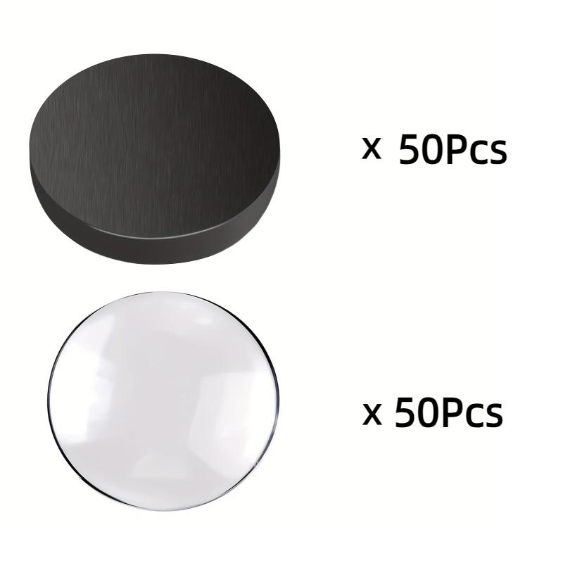 

50Sets DIY Magnets Glass Ceramic Ferrite Magnet with Adhesive Backing and Transparent Clear Glass Cabochons for Craft Fridge