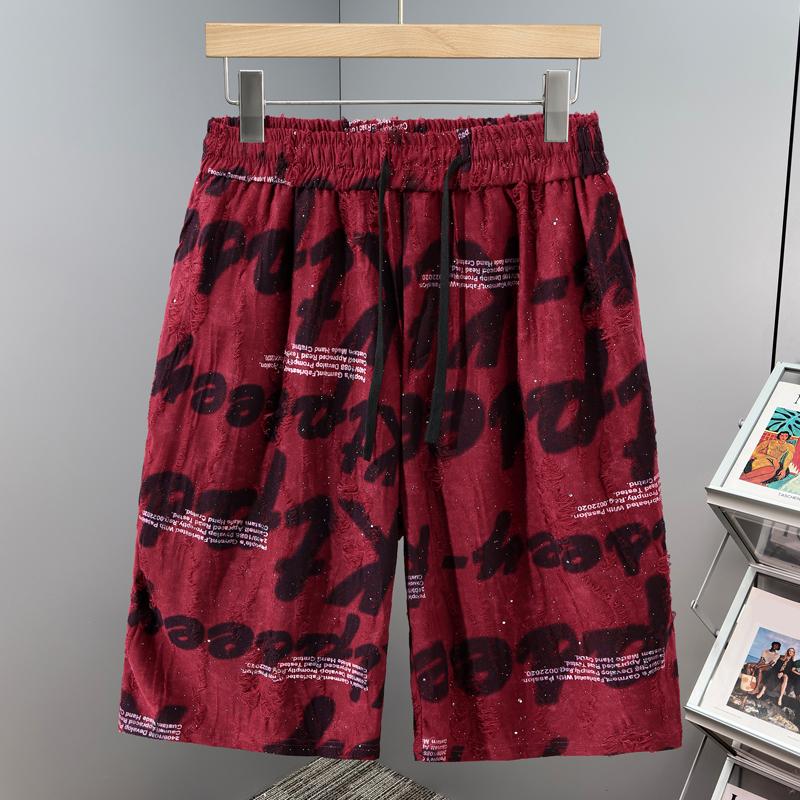 Men's Plus Size Sparkly Print 2-Piece Set, Casual T-Shirt & Shorts Summer Outfit (5XL-11XL)