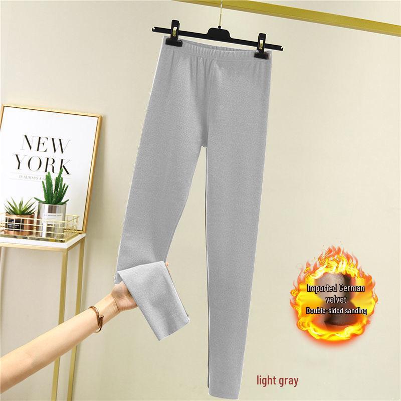 High-Waisted Heating Fleece Leggings - 2025 Slimming, Double Brushed, Elastic for Autumn/Winter