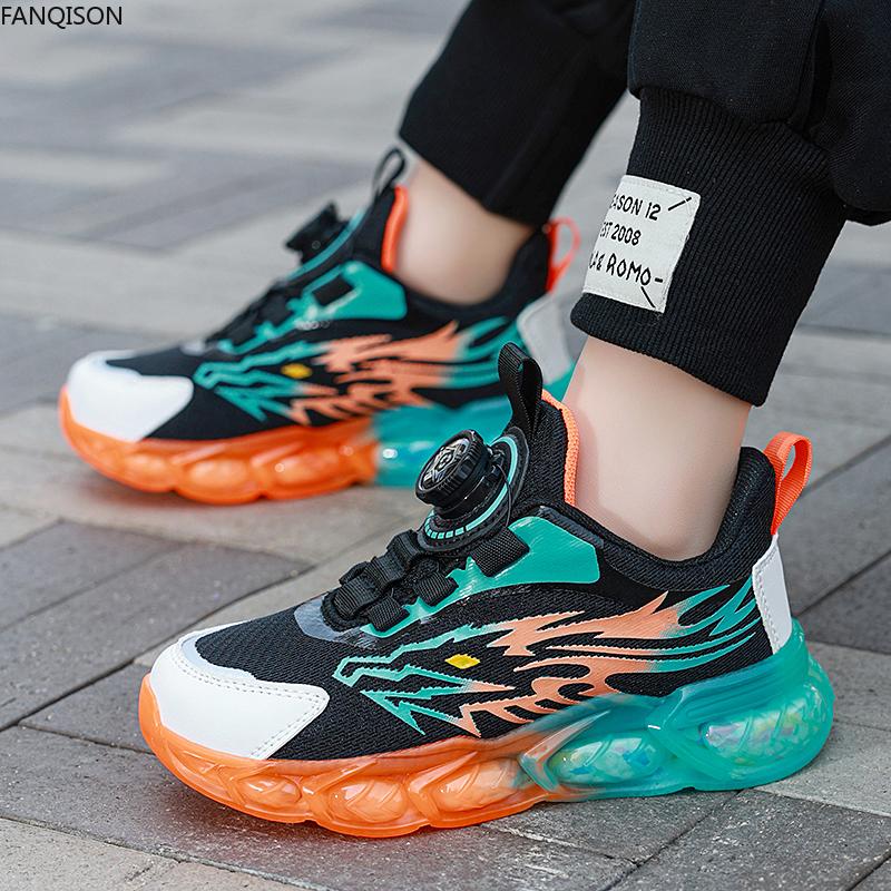 Весенне-осенняя детская дышащая сетчатая детская спортивная повседневная обувь — фото 17