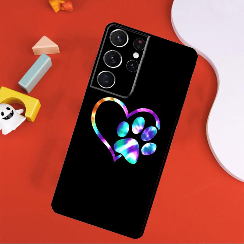 Dog Cat Paw Phone Case For Samsung Galaxy S24 Ultra S25 Ultra S9 S10 S20 S21 S22 S23 Plus S24 FE Cover