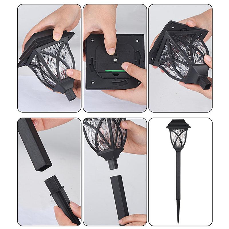 Mini Solar LED Trädgårdslampor Rostfritt stål Utomhus Solar Power Pathway Lights Yard Driveway Landskapsljus