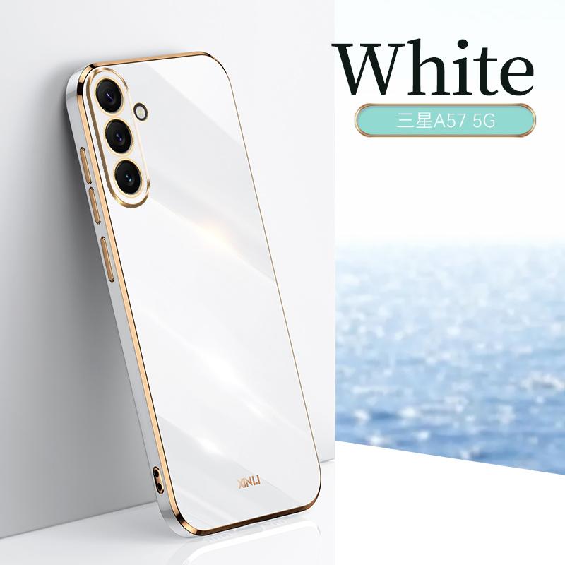 Custodie per Telefono Colorfast alla Moda Placcate per Samsung Galaxy A57 A37 A17 5G Morbida Lusso Protezione Lente Originale Cover Posteriore in Silicone