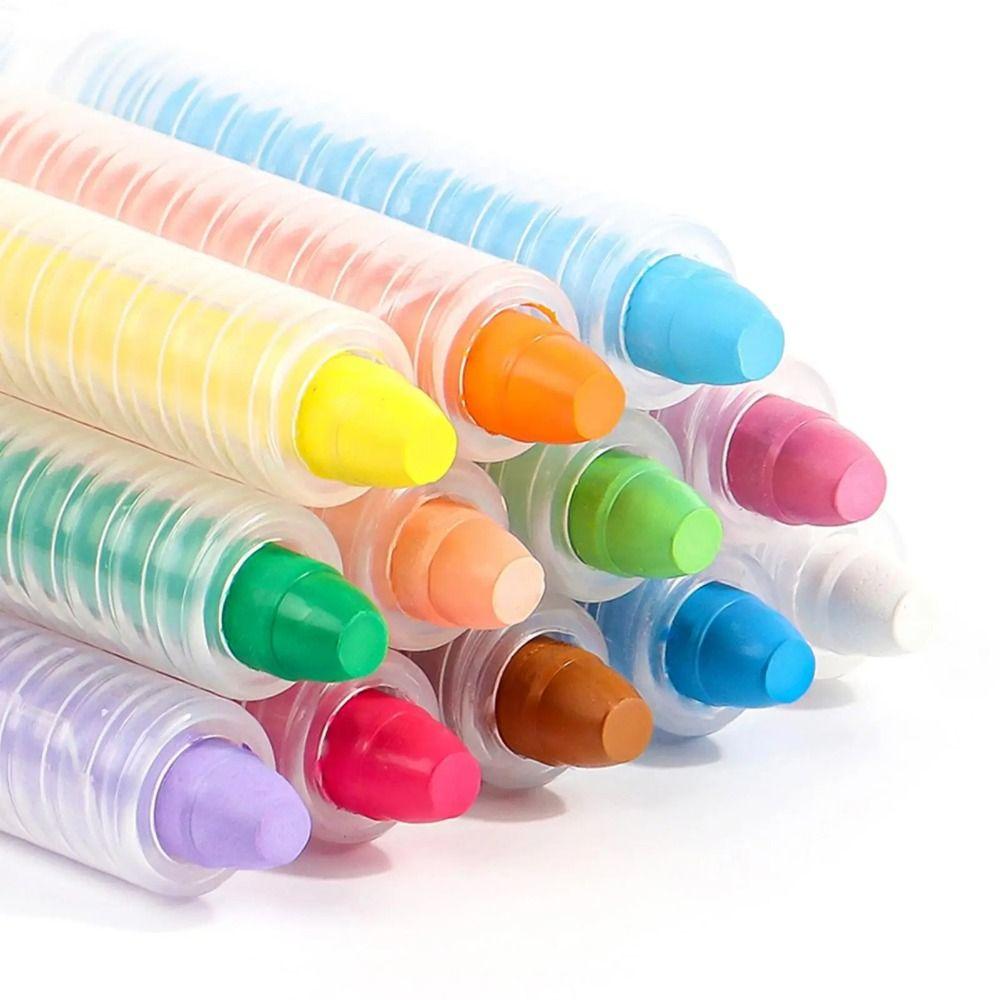 Non-Toxic Drawing Crayons 6/12 Colors Outdoor Art Chalk Creative Washable Chalk  Whiteboard