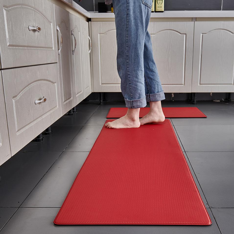 Thickened PVC Kitchen Mat Long Strip Waterproof Floor Mat Anti-slip Mat Washable Mat