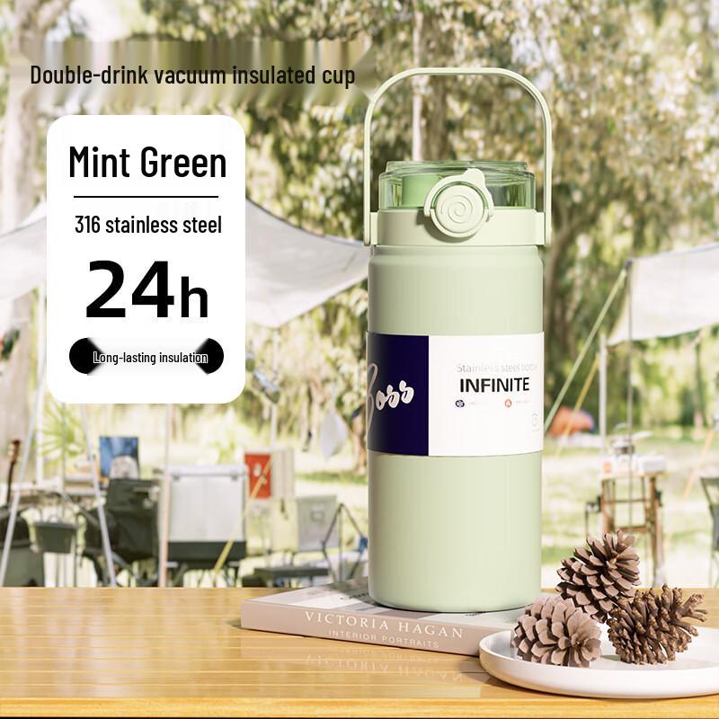 Xiaoyueya 316 Stainless Steel Dual-Drink Insulated Water Bottle 1000ML