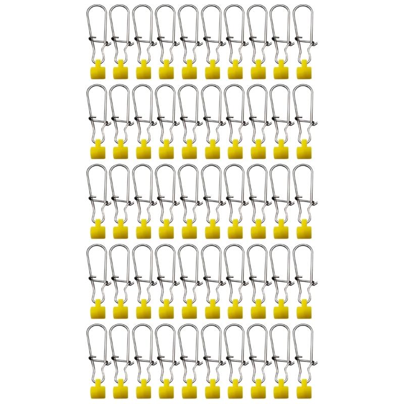 

50pcs Sinkers Line Connector Sinkers Slider Swivels Fishing Line Sinkers Slides Fishing Accessories Lock Snap Heavy Duty