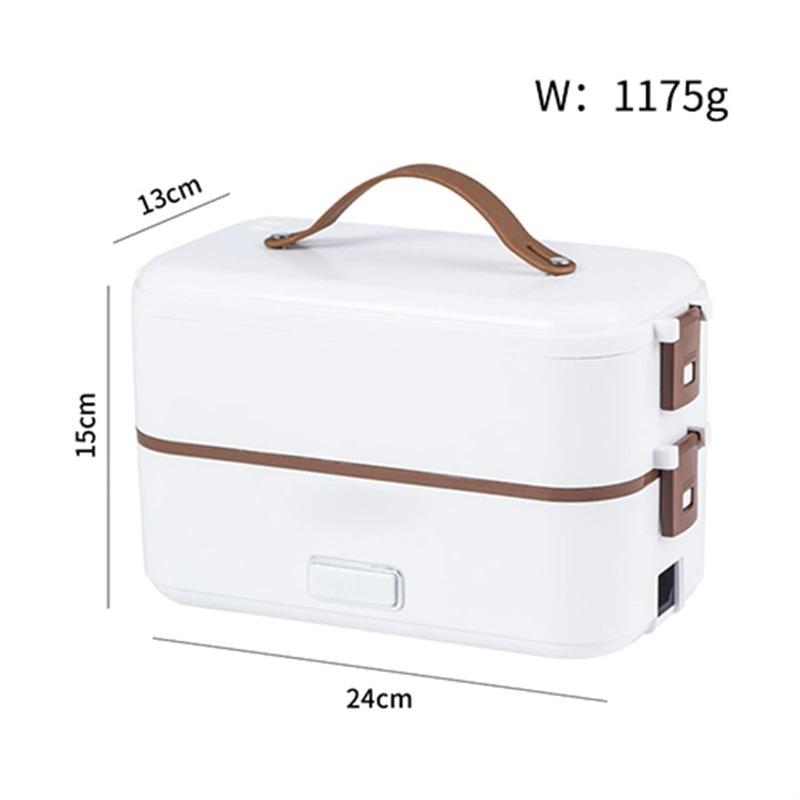 Electric Heating Lunch Box , Food Heater Container  0.8L Home Office Capacity  ,0.8L PP Stainless Steel Double Layer Food Warmer