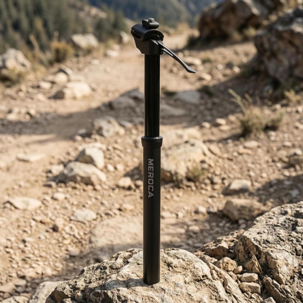 Dropper Seatpost with Remote Lever Aluminum Alloy Adjustable 27.2 Mm Post