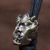 Half Skull Face Head Sculpture Brass Knife Beads EDC Outdoor DIY Paracord Woven Bracelets Charms Lanyard Hangings Accessories