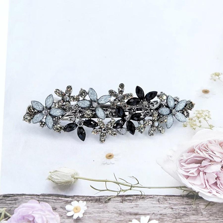 

New Korean high-end grabber women s gray pearl glass hairpin headdress, Fashion personality, elegant temperament hair accessory