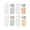 Easy-Grip Silicone Spoon & Fork Set with Case