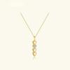 Collier Pendentif Long Quatre Cœurs en Argent Sterling Zircon CZ Charme Choker Femmes Luxe Mariage Bijoux Fins Cadeau