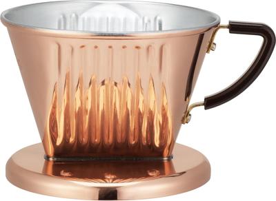 Copper Coffee Dripper with High Thermal Made In Drip Coffee Utensil for Coffee 60th Respect for the Aged Day Conductivity, 2-4 Servings, Cu102,