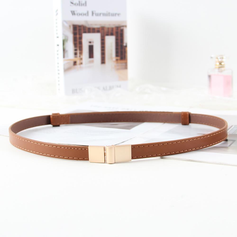 Women's Adjustable Thin Belt Slim Waist Strap for Dresses Coats Fashion women slim Buckle Lock Delicate Belt