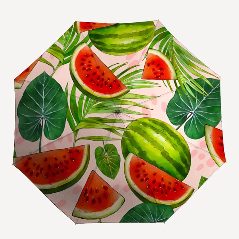 

1pc Watermelon slices Folding Umbrella, Durable, Suitable for Outdoor Activities or Rain, Suitable for Commuting yy251027110