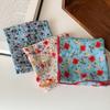 3pcs/set Colorful Printed Headscarf Thin Fabric Flower Square Headband Floral Neck Scarf  Holiday