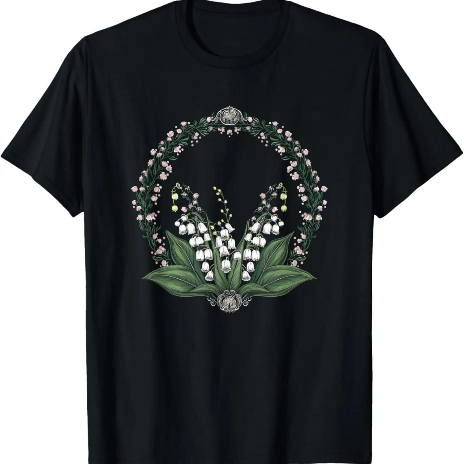 May Birthday Lily of The Valley Flower Spring White Flower T-Shirt S